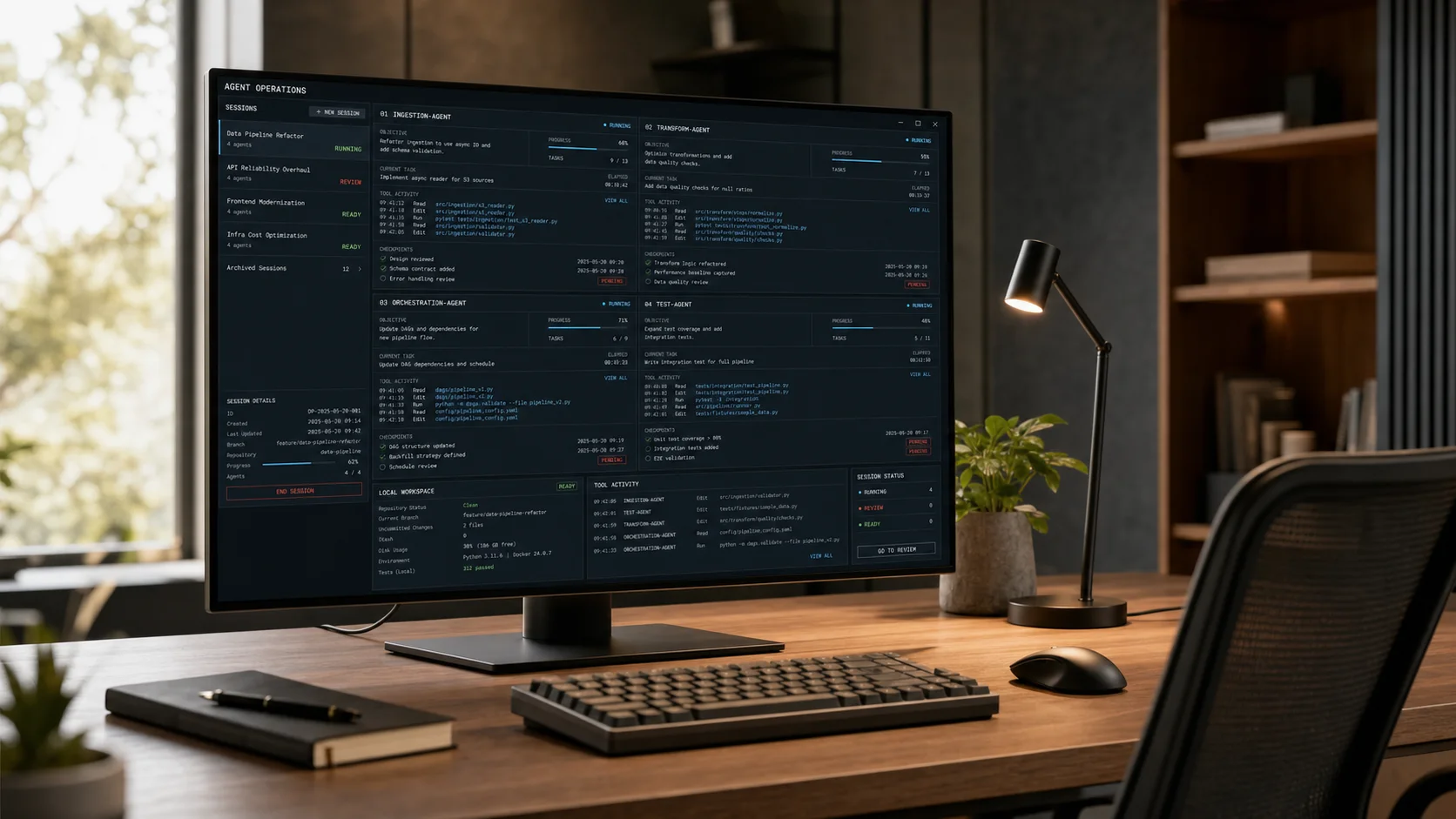 Agentic AI orchestration platform software in its working environment